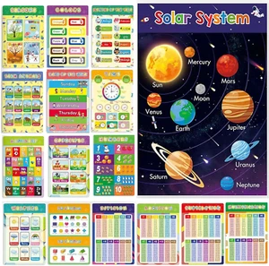 16 Pcs Children'S Educational Posters - Preschool Learning Posters for 1-3 Year - Picture 1 of 12