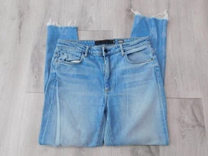 Denim X Alexander Wang Boy Fit Jeans Womens Light Indigo Fray Sz 29 - Picture 1 of 9