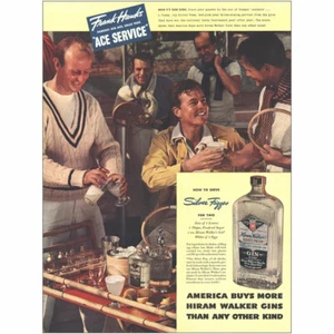1938 Hiram Walkers Gin: Frank Hawks Ace Service Vintage Print Ad - Picture 1 of 1