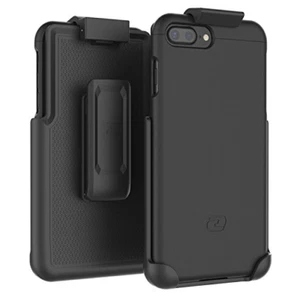 iPhone 7 Plus 5.5" Belt Clip Case, Hybrid Cover w/ Secure-fit Holster (Black) - Picture 1 of 1