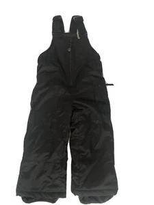 Rawik Kids Toddler 4 Black Snowsuit Overalls Adjust Straps Zip Pockets #4254 - Picture 1 of 11