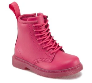 Dr. Martens Kids 8 Loch Brooklee Neon Pink Softy T - Picture 1 of 18
