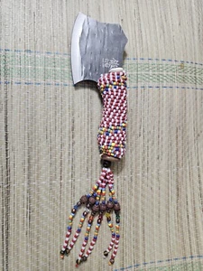 HACHA PEQUEÑA PARA AGGAYU 7 PULGADAS, FORRADAS EN CUENTAS DE CRISTAL, AGAYU - Picture 1 of 2