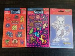 Pokemon Carlton Cards Sticker Sheet Lot of 3 - Picture 1 of 2