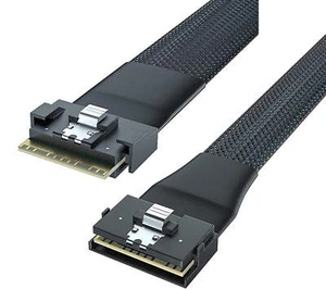 SlimSAS SFF-8654 to SFF-8654LP (Low Profile) 8i cable - PCIe gen4 - Picture 1 of 2