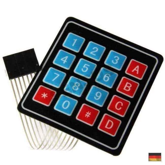 MAKERSHOP 4x4 Matrix Tastatur - Array 16 Tasten Keypad Folientastatur für Arduino Raspb...