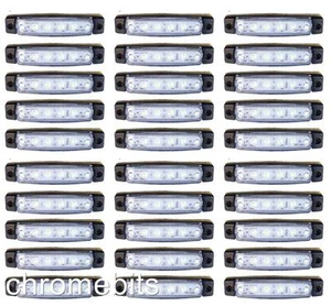30 Pièce 24V 6SMD LED Avant Blanc Transparent Clignotant Lampe Camion Remorque - Imagen 1 de 1