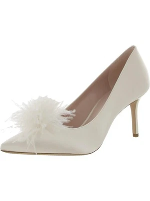 Zapatos de salón KATE SPADE NEW YORK para mujer blancos plumas marabú aguja 8 B Foto 1 de 4