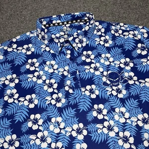 Tattoo Golf Polo Shirt Mens XL Aloha Collection Floral Tropical Skull Stretch - Picture 1 of 11