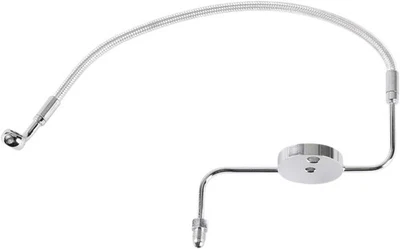 Kit de línea de freno delantero trenzado de diseño cromado sin ABS Harley Sportster 883 92-09 Foto 1 de 3