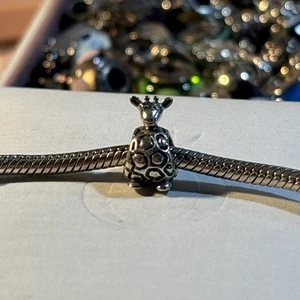 Authentic Pandora Giraffe Sterling Silver Charm Bead - Picture 1 of 8