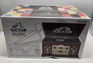 *AS IS* Victor Belmont 8-in-1 Wood Music Center with Dual Bluetooth VWRP-3600-MH - Picture 1 of 3