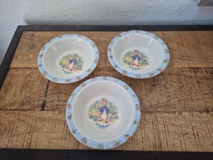 3 Eden Beatrix Potter Peter Rabbit Müslischalen Vintage 1996 Kindergastronomie - Bild 1 von 8