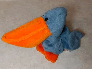 TY SCOOP THE PELICAN BLUE 5X9" BEANIE ORIGINAL BABY 1996 - Picture 1 of 4