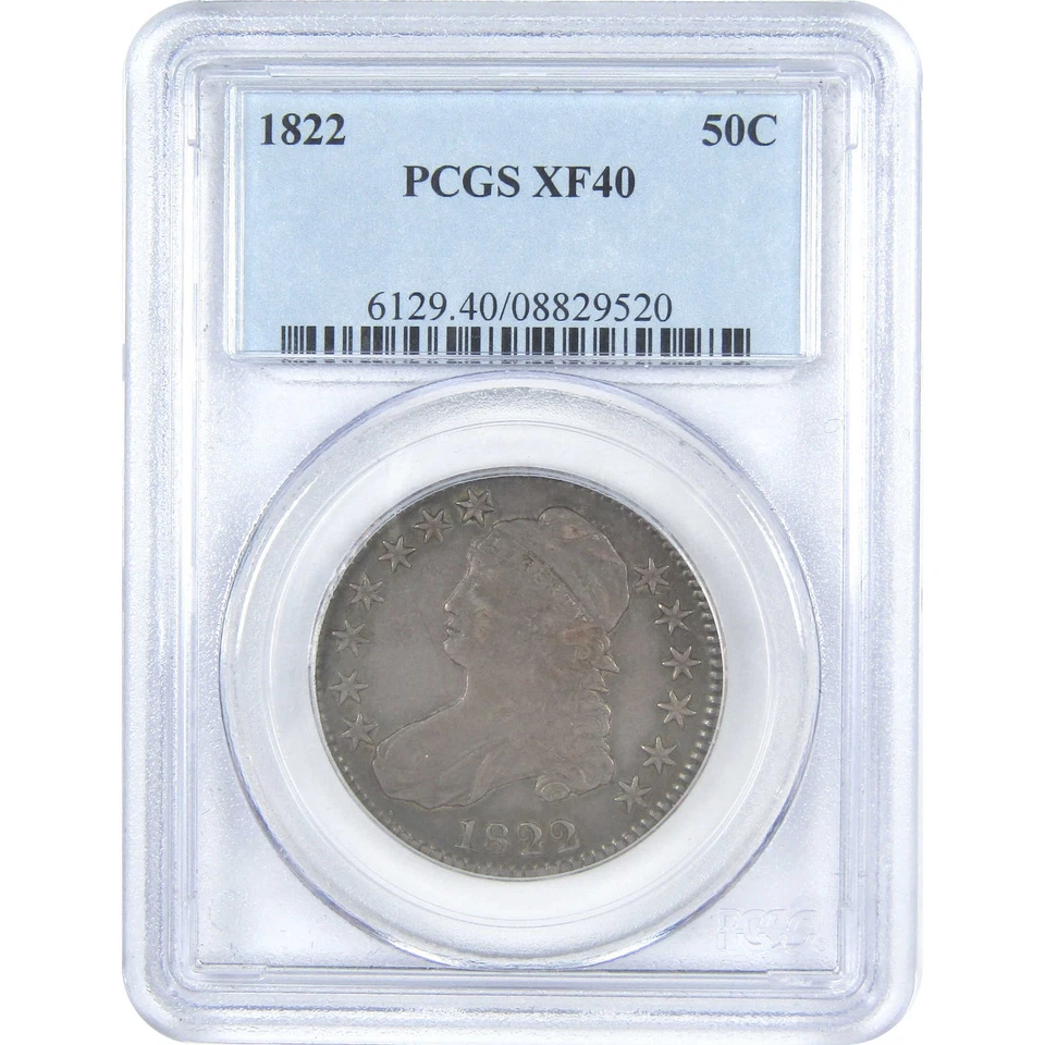 1822 Capped Bust Half Dollar XF 40 PCGS Silver 50c Coin SKU:I15385 - Image 1 of 4