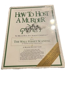 Vintage How to Host a Murder Game Wall Street Scandal Murder Mystery Game NIB - Picture 1 of 5