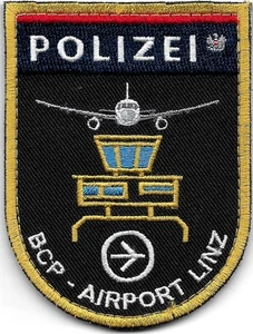 KLETT Österreich LINZ - BCP Airport FLUGHAFEN Polizei Abzeichen Patch Oberöster. - Bild 1 von 2