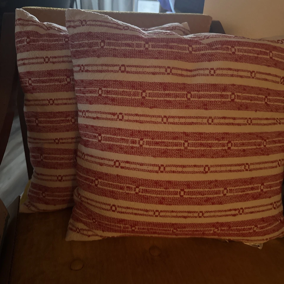 2 almohadas decorativas de hogar y manos 18 X 18 pulgadas Cubierta extraíble cuadrada multicolor nueva con etiquetas Foto 1 de 3