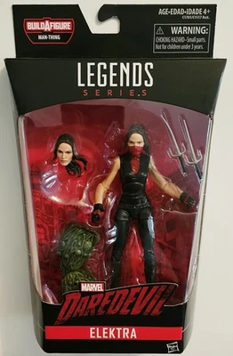 FIGURA DE ACCIÓN MARVEL LEGENDS SERIES DAREDEVIL ELEKTRA 6" BAF MAN-THING Foto 1 de 4