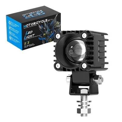 LED Motorcycle Spotlights 13W 1700LM White Yellow Driving Fog Light Lamp - Image 1 of 4