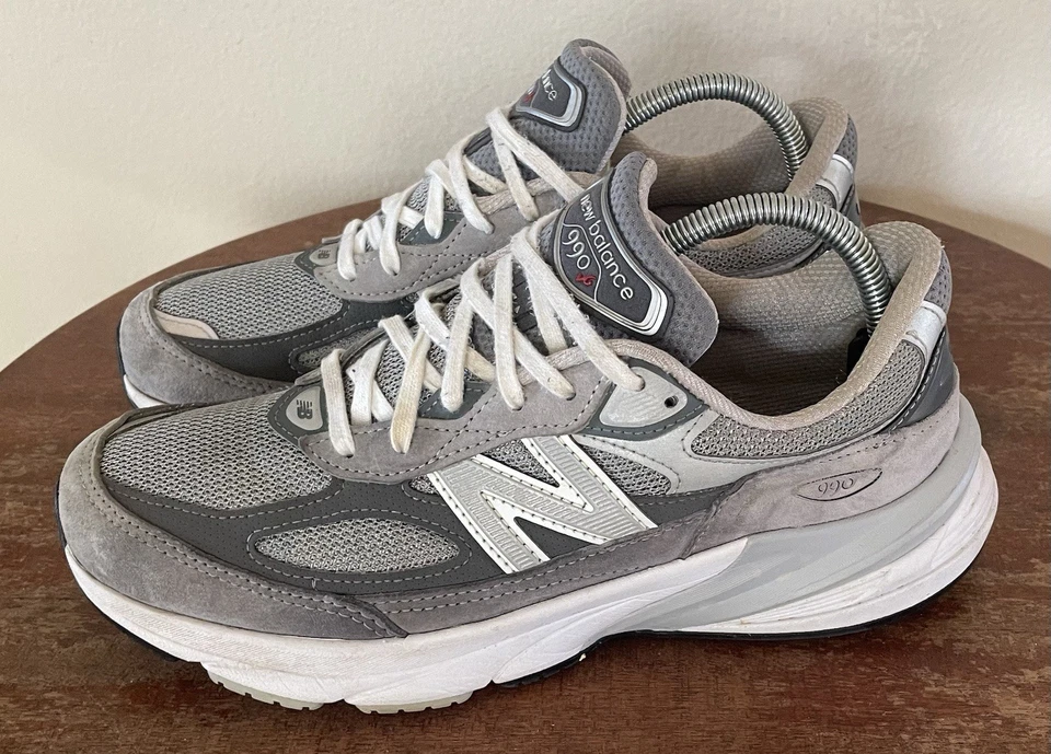 Zapatillas Mujer New Balance 10 B Hechas en EE. UU. 990v6 en Gris/Blanco Foto 1 de 4