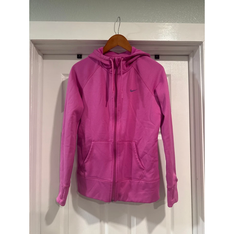 Sudadera Nike Therma Fit Sudadera con Capucha Cremallera Completa Para Mujer Manga Larga Mediana Rosa Foto 1 de 4