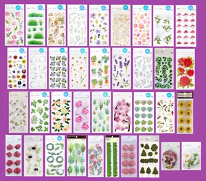 Recollections FLOWERS Stickers Grass Rose Dahlia Daisy Tulip Cactus Mushroom Ivy - Picture 1 of 38