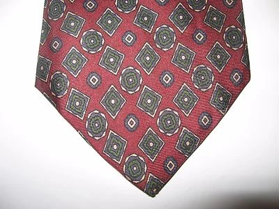 102 MADISON 57 x 3.75 Red Green SILK Necktie Tie (13014)  - Image 1 of 4