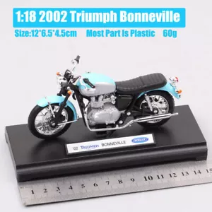 Welly 1/18 Triumph Bonneville 2002 Scale Motorcycle Model Diecast Toy Retro Toy - Picture 1 of 11