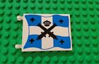 Vtg Lego Flag 6x4 Crossed Cannons Blue White Soldiers Pirates 2525PX2 6276 6274