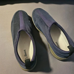 LL BEAN Comfort Moc Men's Blue Mesh Slip-On Walking Shoes 10-1/2 Medium Width - Picture 1 of 10