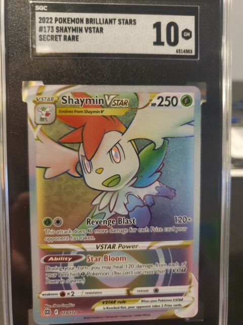 PSA 10 Gem Mint Pokemon Shaymin V Full Art Rare 152/172 Brilliant Stars  2022