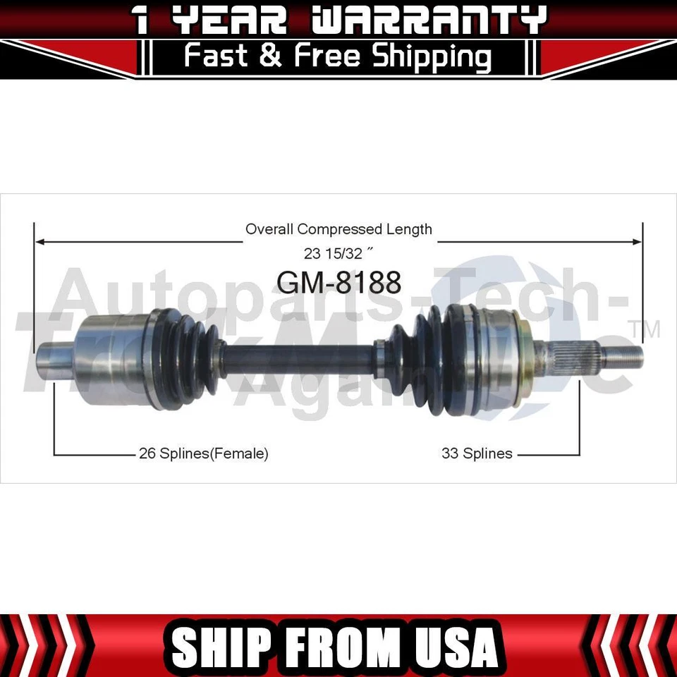 TrakMotive 1 Front Right CV Axle Shaft Fits 2003-2005 Chevrolet Astro - Image 1 of 1
