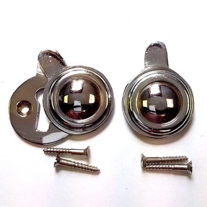 QTY-2 xKeyhole Polished Chrome Escutcheon Key Covered Plates For Door Locks-32mm - Picture 1 of 1