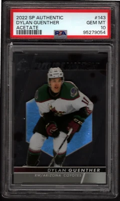 DYLAN GUENTHER 2022-23 UD SP Authentic Future Watch ACETATE Rookie SSP PSA 10 - Image 1 of 2