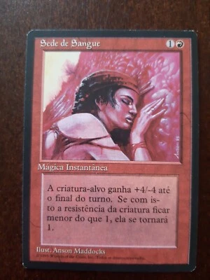 MTG 1 x Blood Lust - 4th edition - Portuguese - foreign black border - Image 1 of 2