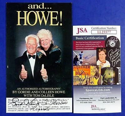 GORDIE HOWE SIGNED 4x6 PHOTO Detroit Red Wings HOCKEY AUTOGRAPH ~ JSA LL25577 - Image 1 of 3