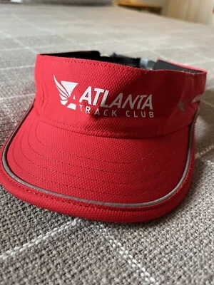 Кепка с козырьком Atlanta Track Club с ремешком на спине красная регулируемая беговая мужская Mizuno - Изображение 1 из 4