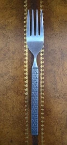 United Silber Edelstahl strukturiert geometrisch Kreuz Abendessen Gabel japanisch hergestellt - Bild 1 von 3