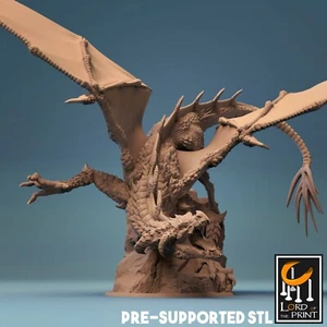 Young Black Dragon Miniatur D&D DnD Pathfinder RPG - Bild 1 von 2