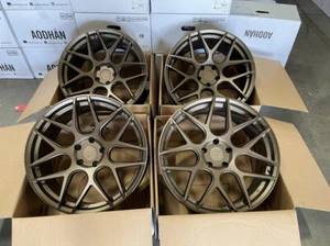 20x9 +30 F |20x10.5 +35 R | Aodhan AFF2 5x120 Matte Bronze Wheels (Used Set) - Picture 1 of 6