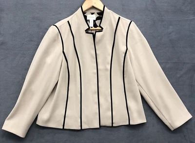 Blazer Chicos Talla 2 Pequeño Tostado Negro Rayas Abierto Negocios Carrera Profesional Foto 1 de 4