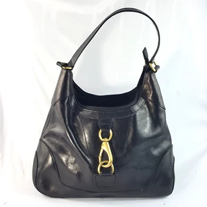 Wilson's Leather Y2K Black Leather Satchel Shoulder Handbag Purse 13.5'x9'x4' - Picture 1 of 8