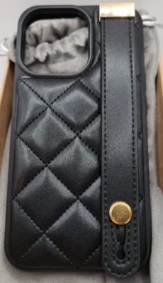 ZVE Funda Protectora Negra con Soporte, Funda de Cuero Acolchada iPhone 13 Pro 6.1" NUEVA Foto 1 de 4