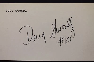 Doug Gwosdz 1981-84 San Diego Padres Autographed 3x5 Signed Index Card JSA 17D - Image 1 of 4