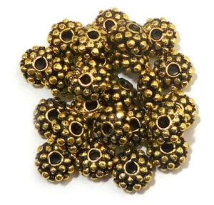 8 Pcs 8X4mm Rondelle Spacer Bead Antique Gold Plated Jewelry Making - Picture 1 of 4