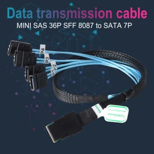 Internal Mini SAS SFF-8087 36P Male to 4 SATA 7P Female Forward Breakout Cable - Picture 1 of 7