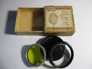 Rolleiflex Yellow Filter Gelb-Mittel bakelite case fits TLR lens Rollei 28.5mm - Picture 1 of 10
