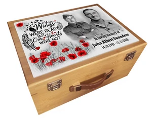 Caja conmemorativa de madera, caja de recuerdo de memoria, caja de almacenamiento grande de lujo, personalizada - Imagen 1 de 19
