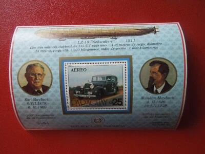 G6052 PARAGUAY 1980 COCHES ZEPPELIN Mi BLOQUE 349 M/S HOJA MNH Foto 1 de 3
